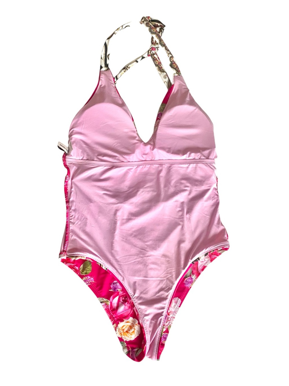 Nanette Lepore "Val" Botanical Floral Print One-Piece Beach Swimsuit Size 6 - Picture 6 of 10